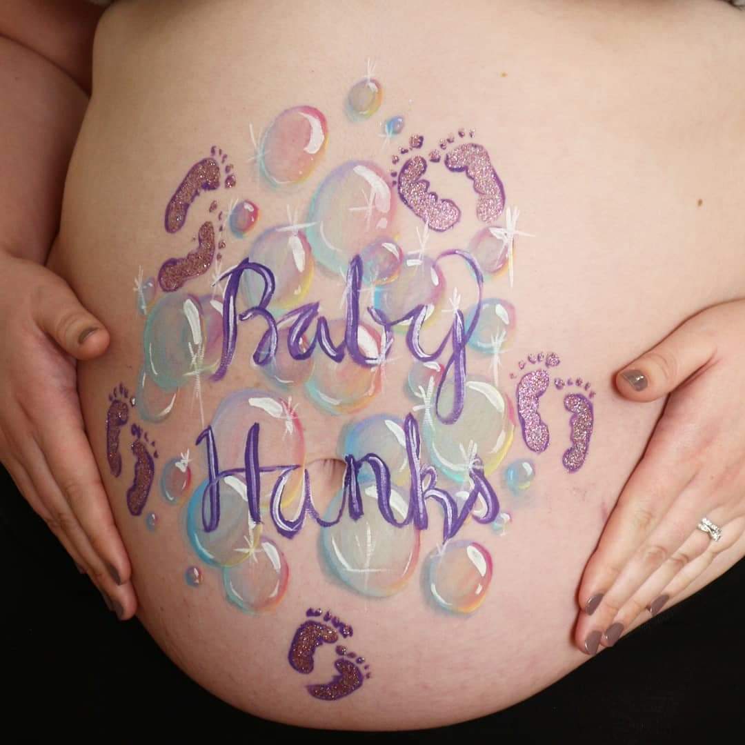baby bump painting Liverpool