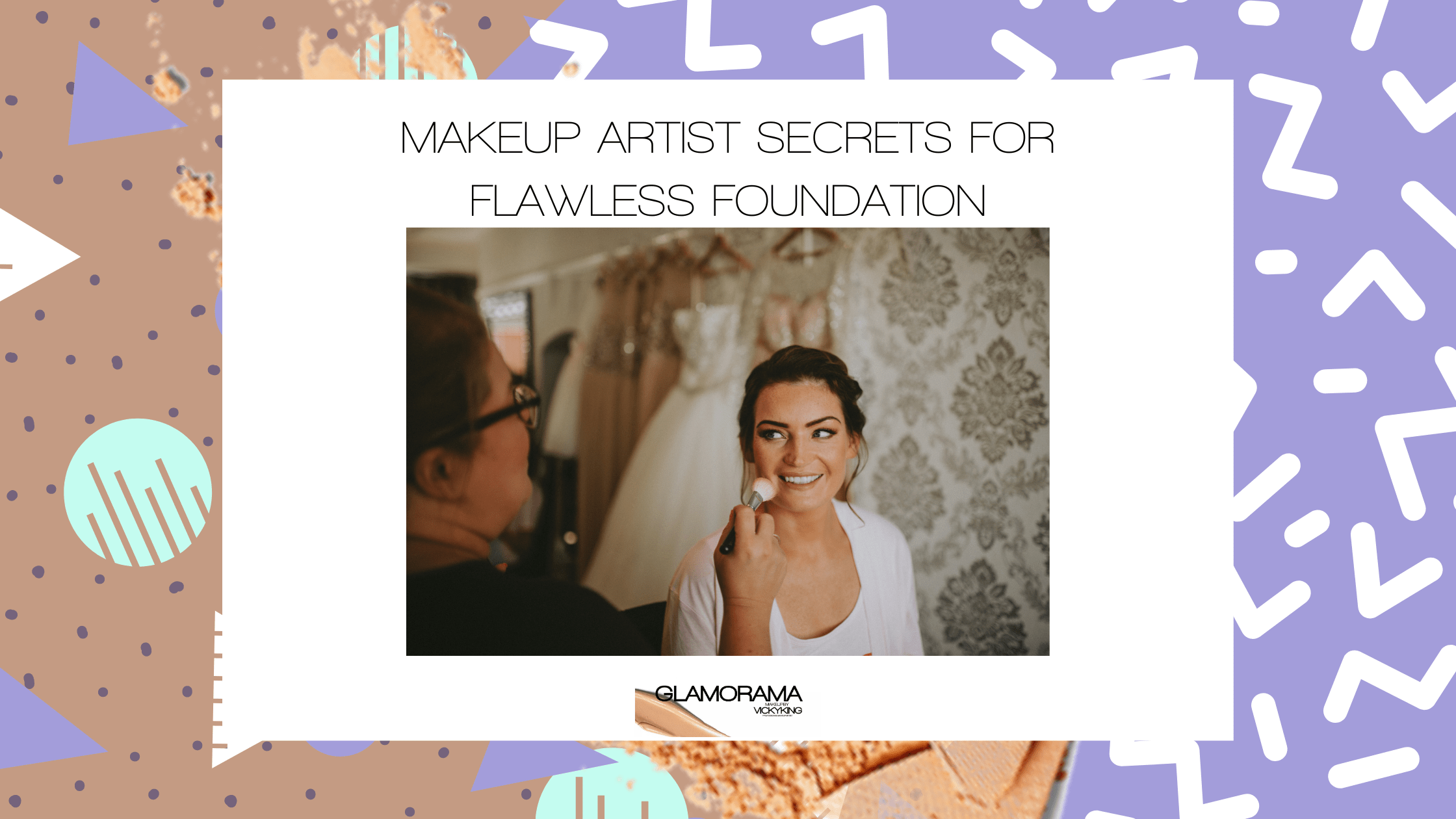 makeup artist secret for how to get flawless foundation MUA applying foundation to a bride