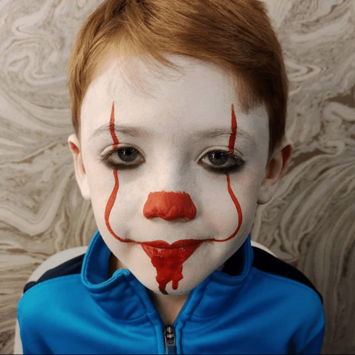 Children's Halloween Makeup Liverpool scary clown Pennywise